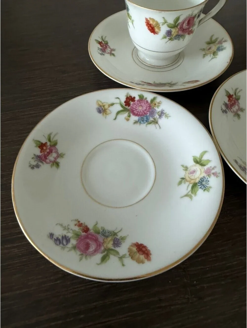 Vintage Fine China 1 Teacup & 3 Saucers - Noritake Japan